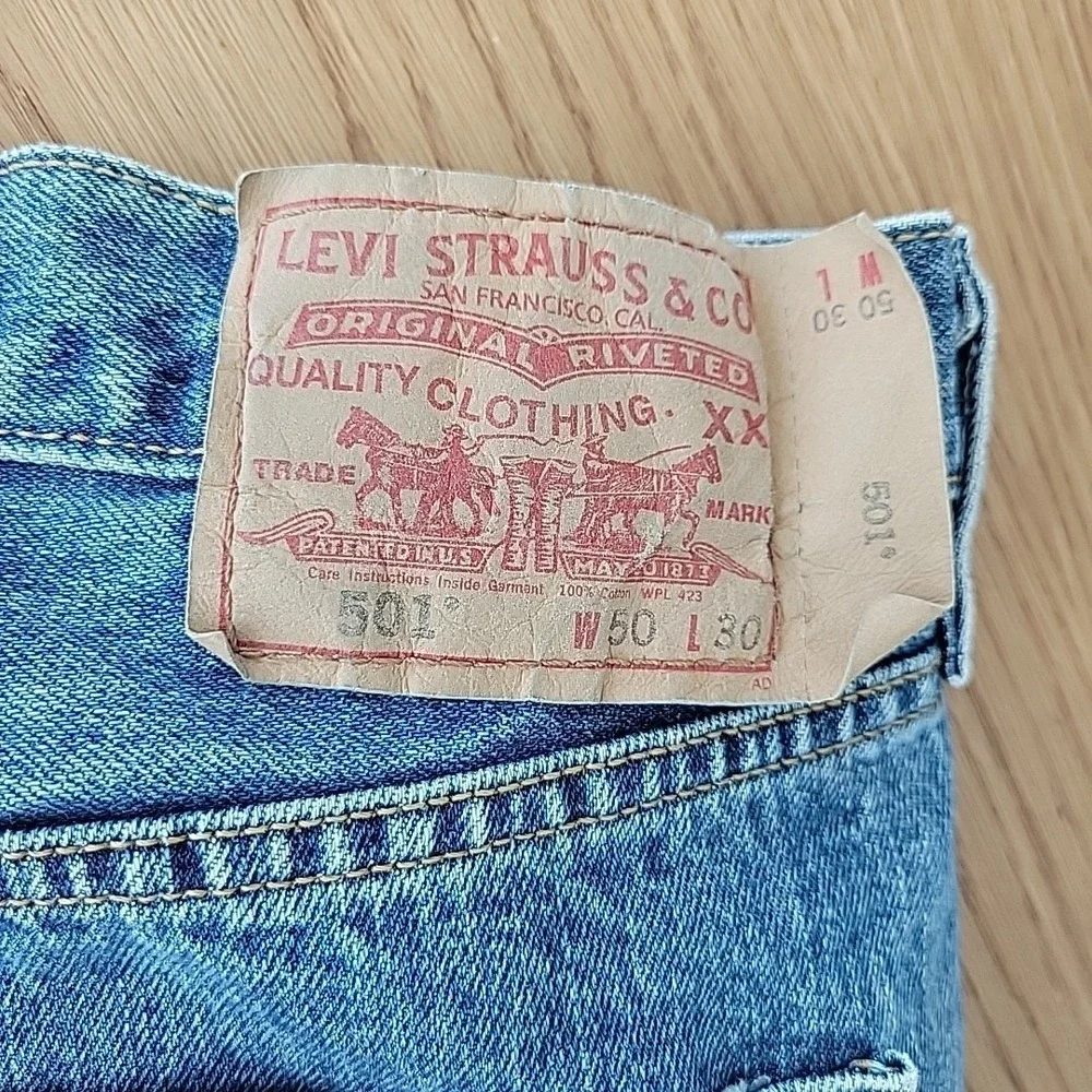 Levis‎ 501 Men's 50x30 Original Fit BIG & TALL Straight Leg Button Fly Jeans